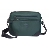 Lorenz Gents/Unisex Saffiano Grain PU X-Body Bag with Front Detachable Top Zip Pouch